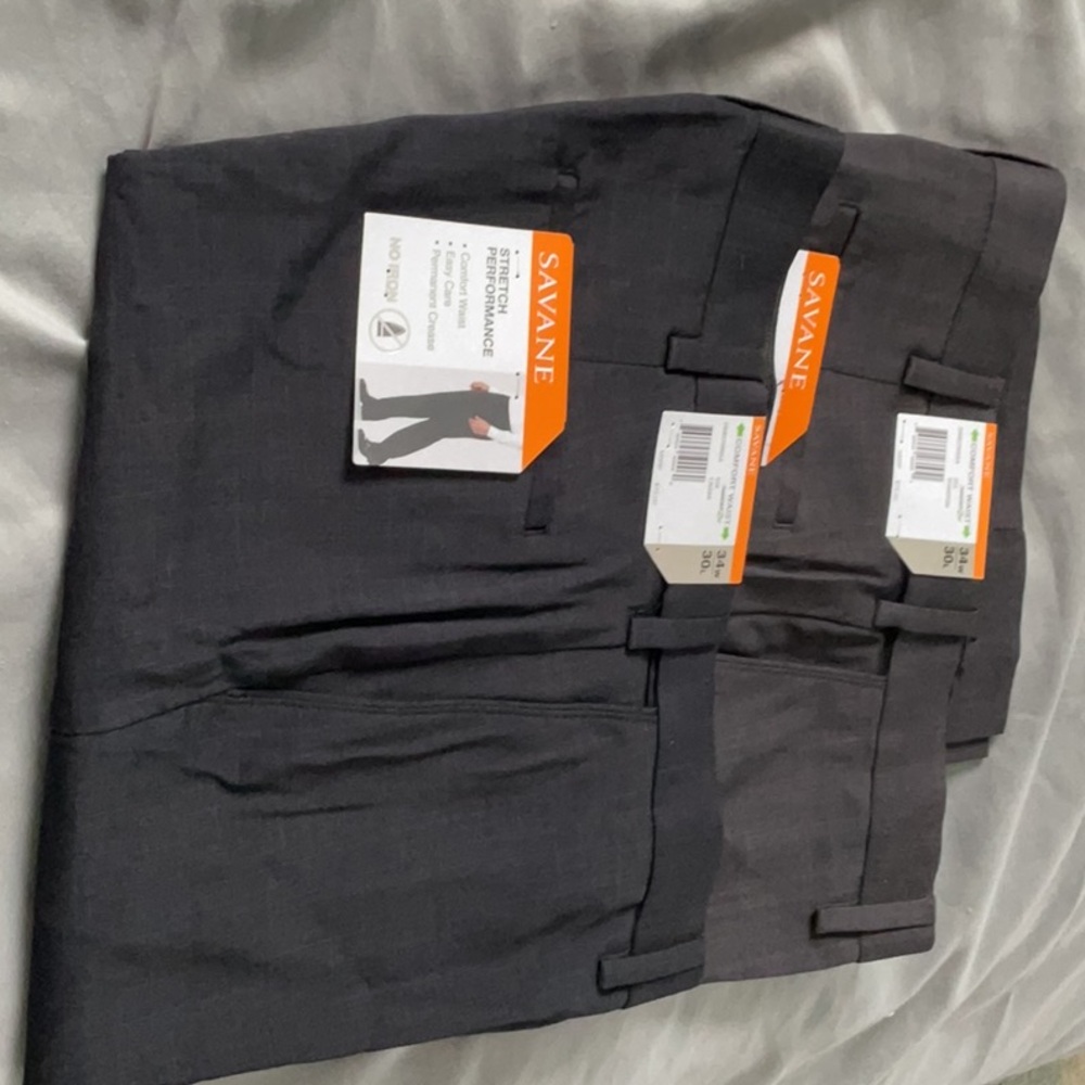 2 Pair NWT Savane Dress Pants